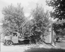 Hillcrest Dairy--Truck with sign: Artesan Wells Oscar Day College St. no da